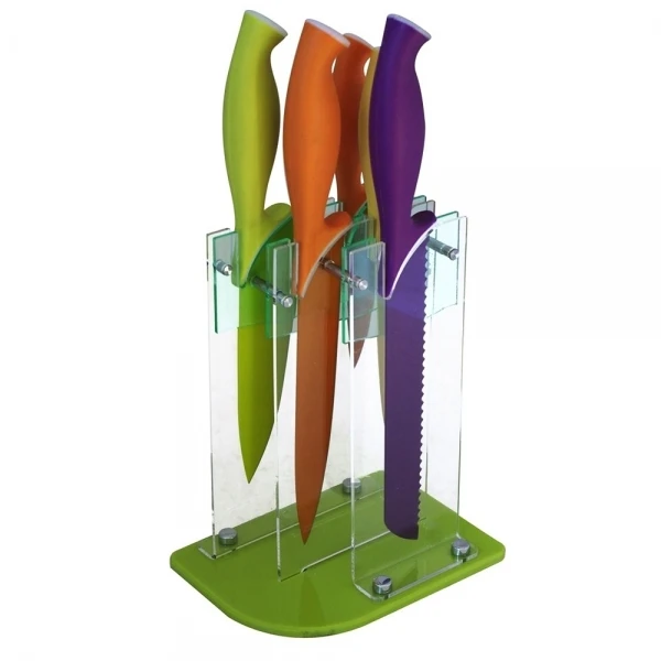 Bloc 5 Couteaux Cuisine Colorés