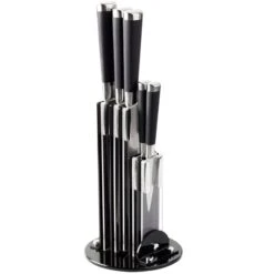 Bloc 5 Couteaux De Cuisine Lames En Inox