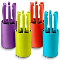 Bloc 6 Couteaux De Table à Steak Lames En Inox