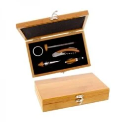 Coffret Sommelier En Bois Avec 5 Accessoires Pradel