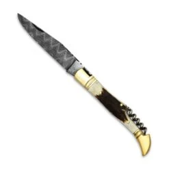 Couteau Laguiole De Poche Lame Damas