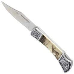 Couteau Pliant Manche Motif Cerf