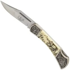 Couteau Pliant Manche Motif Sanglier