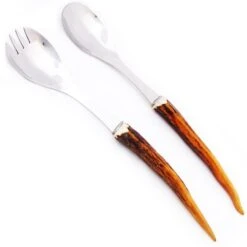 Couverts à Salade Manche Bois Pointe De Cerf