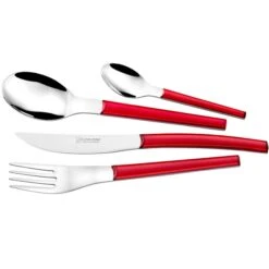 Ménagère 24 Couverts Manches Rouge Vénus