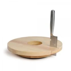 Plateau à Fromage Tournant En Bois D'hévéa