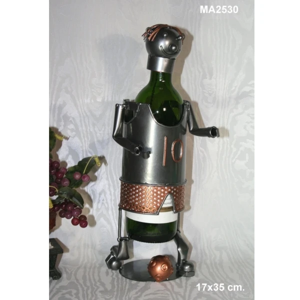 Porte Bouteille Métal Joueur Foot