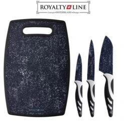 Set De 3 Couteaux Avec Planche Façon Pierre