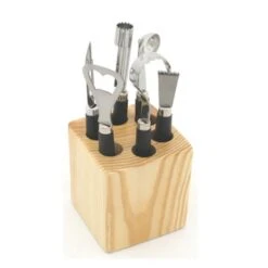 Ustensiles De Cuisine Lot De 6 Support Bois